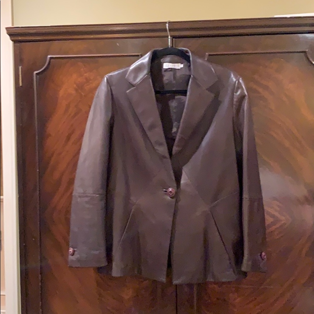 Women’s leather Zenobia blazer